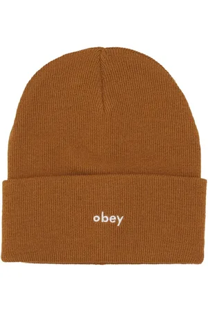 Obey Akcesoria, Mężczyzna, brązowy, ONE SIZE, Karma Beanie Rubber Hat