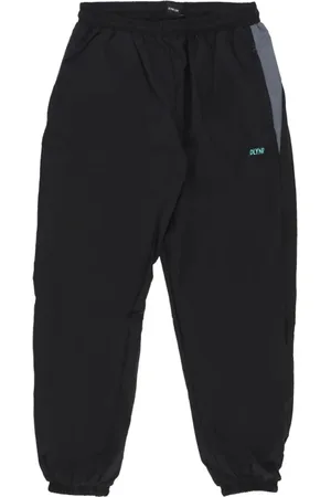 DOLLY NOIRE Spodnie, Mężczyzna, Czarny, S, Nylon, Czarne Spodnie do Tracksuitu z Elastycznym Pasem