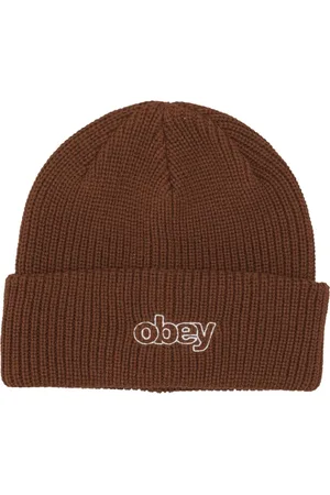 Obey Akcesoria, Mężczyzna, brązowy, ONE SIZE, Throwback Beanie Sepia Hat