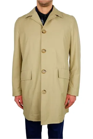 Aquascutum Płaszcze, Mężczyzna, Beżowy, M, Stylowy Beżowy Trench Coat
