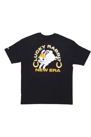 New Era Koszulki, Mężczyzna, Czarny, S, Graficzny T-shirt z Logo Czarno-Biały
