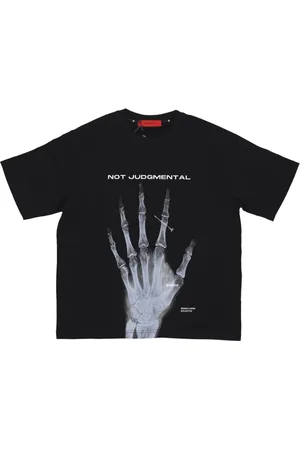 Acupuncture Koszulki, Mężczyzna, Czarny, S, Devil Logo Print Crew Neck T-shirt