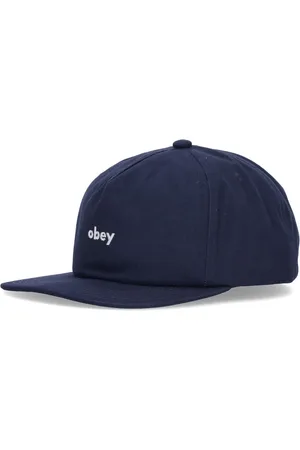 Obey Akcesoria, Mężczyzna, Niebieski, ONE SIZE, Czapka z płaskim daszkiem Mild Navy