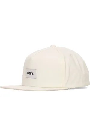 Obey Akcesoria, Mężczyzna, Beżowy, ONE SIZE, Bawełna, Plaska Kierownica Strapback Czapka Bawełna