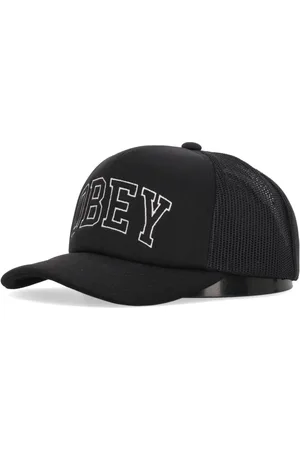 Obey Akcesoria, Mężczyzna, Czarny, ONE SIZE, Czarna czapka trucker z zakrzywionym daszkiem