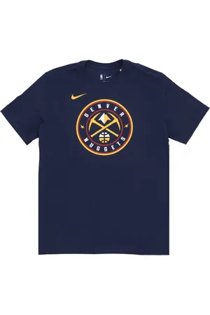Nike Koszulki, Mężczyzna, Niebieski, L, Bawełna, Koszulka z logo Denver Nuggets