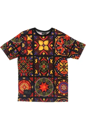DOLLY NOIRE Koszulki, Mężczyzna, Wielobarwność, M, Czerwony T-shirt z wzorem Majolika