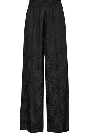 Mos Mosh Spodnie, Kobieta, Czarny, S, Eleganckie Spodnie Straight-Leg Czarne