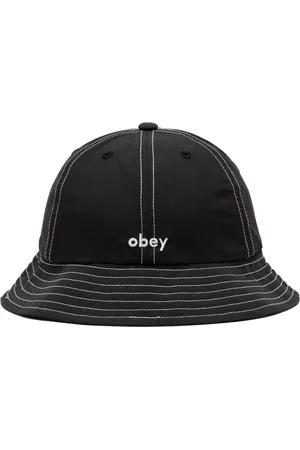 Obey Akcesoria, Mężczyzna, Czarny, ONE SIZE, Nylon, Nylon Unstructured Bucket Hat