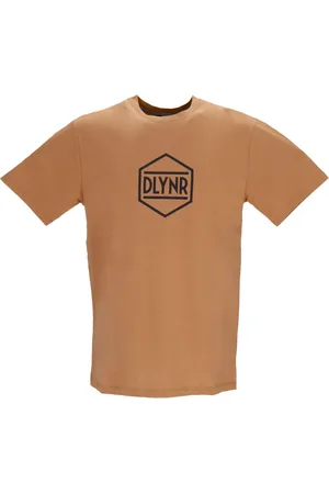 DOLLY NOIRE Koszulki, Mężczyzna, brązowy, XL, Logo Tee Khaki Koszulka z krótkim rękawem