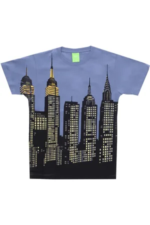 Huf Koszulki, Mężczyzna, Niebieski, L, New York Skyline Tee Niebieski T-shirt