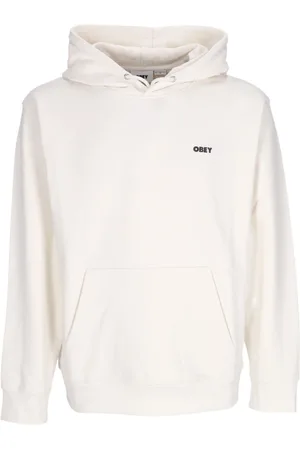 Obey Bluzy, Mężczyzna, Biały, L, Lekki bluza z kapturem francuski frotte