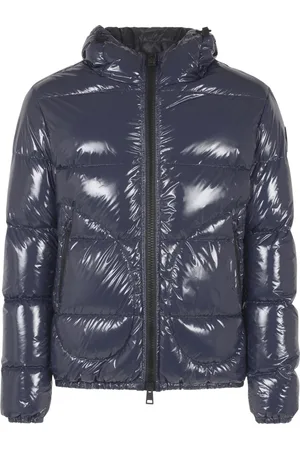 HERNO Kurtki, Mężczyzna, Niebieski, L, Kurtki Bomber Gloss