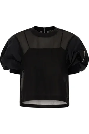 SACAI Bluzki, Kobieta, Czarny, L, Stylowy TOP dla Miłośników Mody