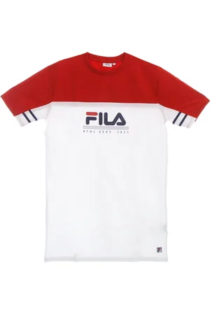 Fila Koszulki, Kobieta, Biały, S, Biała/Czerwona Sukienka Tee