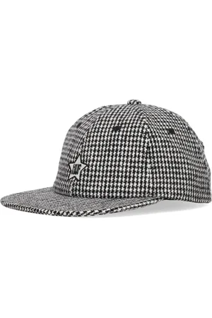 Huf Akcesoria, Mężczyzna, Szary, ONE SIZE, Czarna Czapka Z Dasiem W Krata