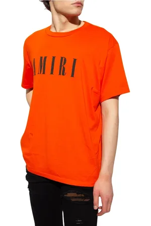 AMIRI Koszulki, Mężczyzna, Pomarańczowy, XL, T-Shirt z nadrukiem - Okrągły dekolt