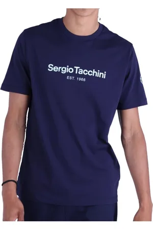 Sergio Tacchini Koszulki, Mężczyzna, Niebieski, M, Bawełna, Goblin T-shirt 100% Bawełna