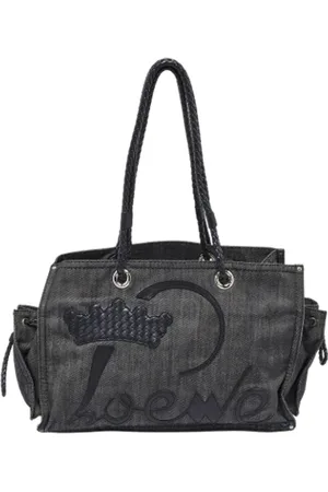 Loewe Pre-owned, Kobieta, Czarny, ONE SIZE, Denim, Pre-owned Denim totes