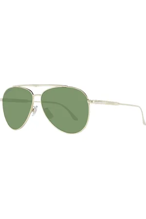 Longines Akcesoria, unisex, Żółty, ONE SIZE, Złote Okulary Przeciwsłoneczne Męskie Aviator
