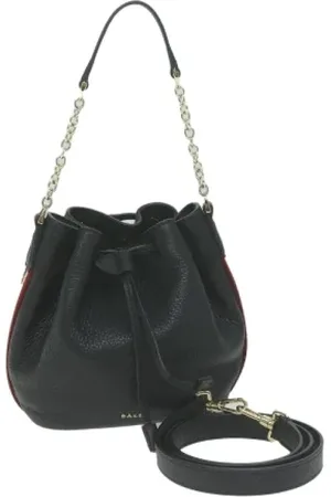 Bally Pre-owned, Kobieta, Czarny, ONE SIZE, Skóra, Pre-owned skórzane torby na ramię
