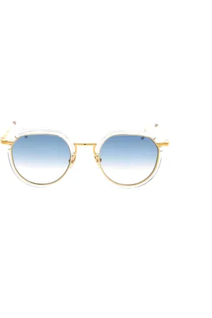 John Dalia Akcesoria, unisex, Żółty, ONE SIZE, Stylowe okulary przeciwsłoneczne z 48mm soczewką