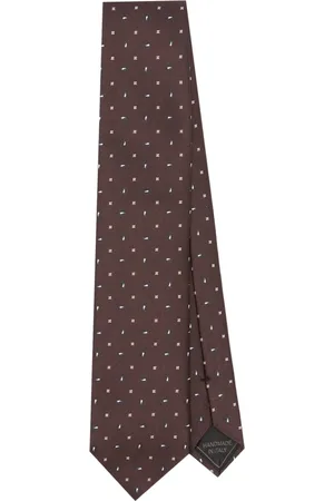 BRIONI Akcesoria, Mężczyzna, brązowy, ONE SIZE, Luksusowy Jedwabny Krawat, Kod Projektanta