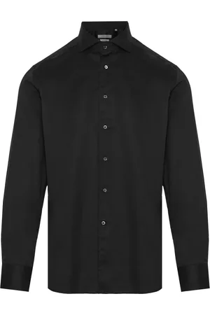 corneliani Koszule, Mężczyzna, Czarny, L, Bawełna, Koszulka z Dżerseju 100% Bawełna
