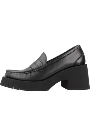 Paloma Barceló Buty, Kobieta, Czarny, 38 EU, Skórzane Mokasyny Mokasyny