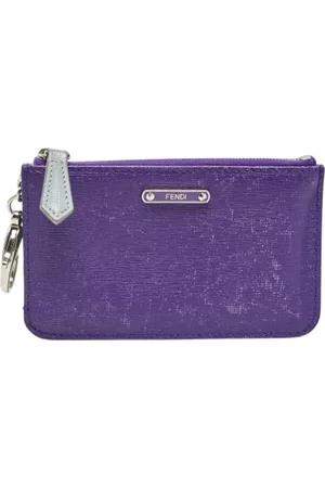 Fendi Pre-owned, Kobieta, Fioletowy, ONE SIZE, Pre-owned skórzane portfele