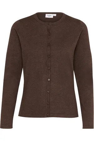 Saint Tropez Swetry, Kobieta, brązowy, XL, Ciemny Dąb Melanżowy Sweter