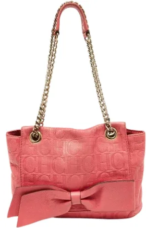 Carolina Herrera Pre-owned, Kobieta, Różowy, ONE SIZE, Pre-owned skórzane torby na ramię