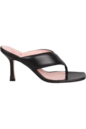 ANNA F. Buty, Kobieta, Czarny, 36 EU, Elegancka Kwiatowa Sukienka