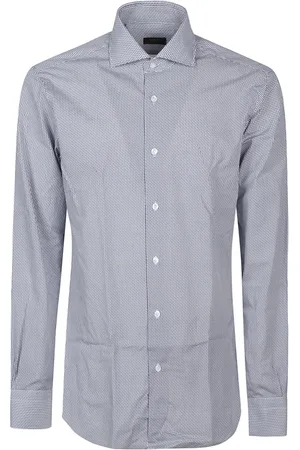BARBA Koszule, Mężczyzna, Niebieski, 3XL, Klasyczna Koszula z Dekoltem
