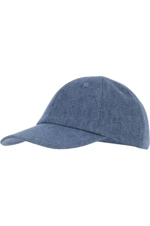 Armarium Akcesoria, Kobieta, Niebieski, ONE SIZE, Denim, Denimowa Czapka Baseballowa z Regulowaną Sprzączką