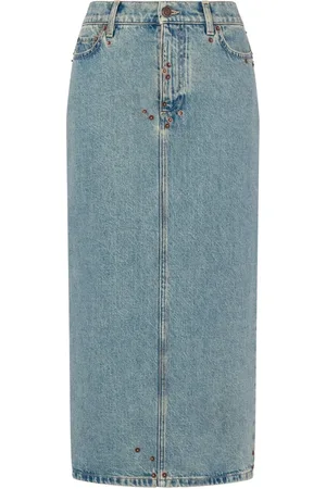 Moschino Spódnice, Kobieta, Niebieski, S, Denim, Stylowa Gonna Spódnica