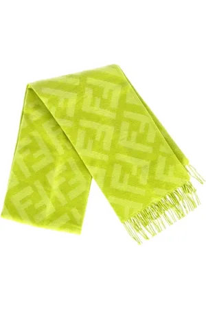 Fendi Pre-owned, Kobieta, Zielony, ONE SIZE, Wełna, Pre-owned Cashmere scarves