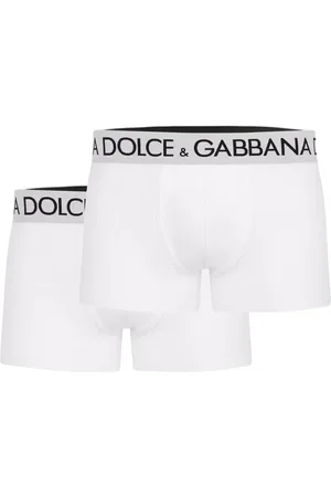 Dolce & Gabbana Bielizna, Mężczyzna, Biały, XL, Boxerki z kontrastowym logo