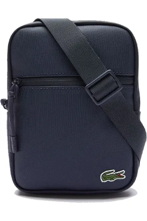 Lacoste Torebki, Mężczyzna, Niebieski, ONE SIZE, Poliester, Dziecięca Torba na Ramię z Kanwy i Zamkiem