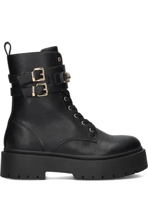 Twin-Set Buty, Kobieta, Czarny, 38 EU, Czarne Buty na Sznurowadła Elegancki Styl
