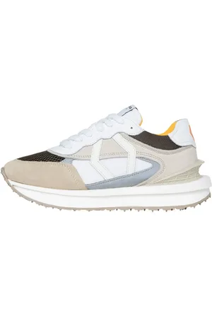 Mikakus Buty, unisex, Wielobarwność, 44 EU, Nylon, Sneakersy Gorpcore w białym i brązowym