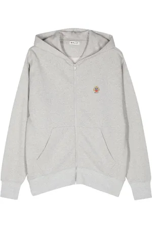 Bally Bluzy, Mężczyzna, Szary, S, Szara Sweter z Haftem Logo