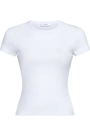 WARDROBE.NYC Koszulki, Kobieta, Biały, L, Białe T-shirty i Pola
