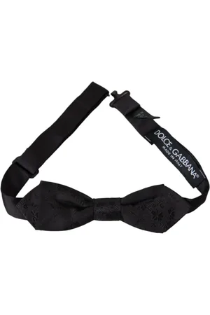 Dolce & Gabbana Akcesoria, Mężczyzna, Czarny, ONE SIZE, Regulowany Jedwabny Motyl