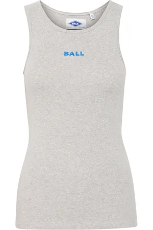 Ball Koszulki, Kobieta, Szary, 2XL, Sportowy Tank Top z Haftowanym Logo