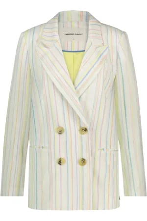 Fabienne Chapot Kurtki, Kobieta, Wielobarwność, XS, Roger Striped Blazer