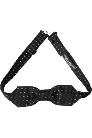 Dolce & Gabbana Akcesoria, Mężczyzna, Czarny, ONE SIZE, Jedwabna Muszka