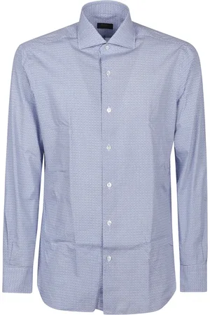 BARBA Koszule, Mężczyzna, Niebieski, 3XL, Casualna Koszula z Dekoltem