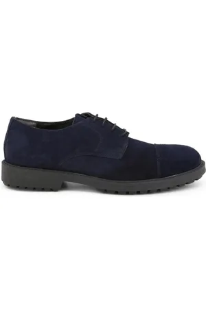Duca Di Morrone Buty, Mężczyzna, Niebieski, 44 EU, Zamsz, Stylowe Buty na Sznurowadła dla Mężczyzn