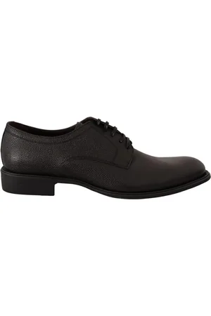 Dolce & Gabbana Buty, Mężczyzna, Czarny, 41 EU, Czarne Skórzane Derby Buty Formalne